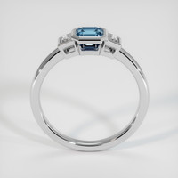 0.49 Ct. Blue Sapphire Ring, 10K White Gold 3