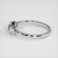 0.49 Ct. Blue Sapphire Ring, 10K White Gold 4