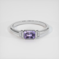 1.00 Ct. Purple Sapphire Ring, 10K White Gold 1