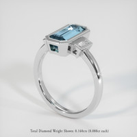 1.67 Ct. Gemstone Ring, 14K White Gold 2
