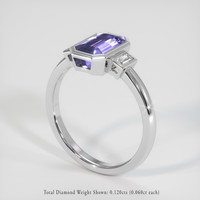 1.40 Ct. Bi Color Sapphire Ring, 14K White Gold 2
