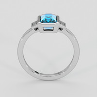 1.41 Ct. Greenish Blue Sapphire Ring, 14K White Gold 3
