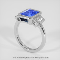 3.30 Ct. Blue Sapphire Ring, 14K White Gold 2