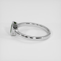 0.63 Ct. Bluish Green Sapphire Ring, 14K White Gold 4