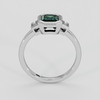 1.20 Ct. Bluish Green Sapphire Ring, 14K White Gold 3