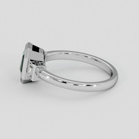 1.20 Ct. Bluish Green Sapphire Ring, 14K White Gold 4