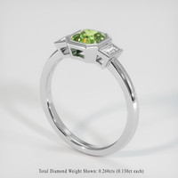 1.20 Ct. Green Sapphire Ring, 14K White Gold 2