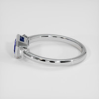0.58 Ct. Blue Sapphire Ring, 14K White Gold 4
