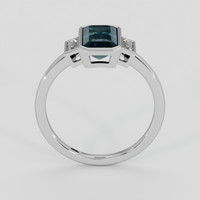 3.77 Ct. Bluish Green Sapphire Ring, 14K White Gold 3