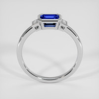 0.55 Ct. Blue Sapphire Ring, 18K White Gold 3