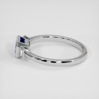 0.55 Ct. Blue Sapphire Ring, 18K White Gold 4