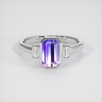 1.40 Ct. Bi Color Sapphire Ring, 18K White Gold 1