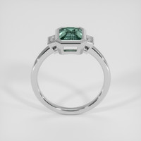 1.60 Ct. Bluish Green Sapphire Ring, 18K White Gold 3