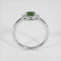 0.63 Ct. Bluish Green Sapphire Ring, 18K White Gold 3