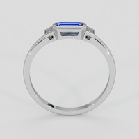 0.46 Ct. Blue Sapphire Ring, 18K White Gold 3