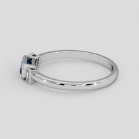 0.46 Ct. Blue Sapphire Ring, 18K White Gold 4