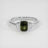 1.31 Ct. Color Change Sapphire Ring, 18K White Gold 1