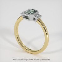 0.93 Ct. Sapphire Ring, 14K White & Yellow 2