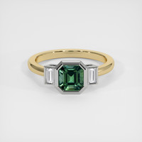 0.95 Ct. Sapphire Ring, 18K White & Yellow 1