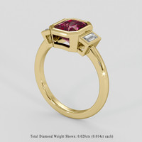 1.98 Ct. Red Rhodolite Garnet Ring, 10K Yellow Gold 2