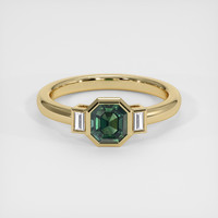 0.85 Ct. Green Sapphire Ring, 10K Yellow Gold 1
