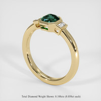 0.85 Ct. Green Sapphire Ring, 10K Yellow Gold 2