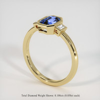 1.15 Ct. Blue Sapphire Ring, 10K Yellow Gold 2