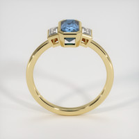 2.01 Ct. Greenish Blue Sapphire Ring, 10K Yellow Gold 3