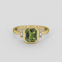 1.91 Ct. Green Sapphire Ring, 10K Yellow Gold 1