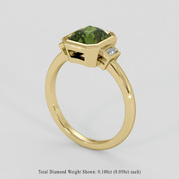 1.91 Ct. Green Sapphire Ring, 10K Yellow Gold 2
