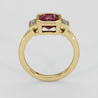 1.98 Ct. Red Rhodolite Garnet Ring, 14K Yellow Gold 3