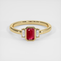 0.48 Ct. Ruby Ring, 14K Yellow Gold 1