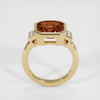 5.02 Ct. Orangish Brown Sapphire Ring, 14K Yellow Gold 3