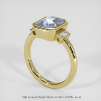 3.07 Ct. Bi Color Sapphire Ring, 14K Yellow Gold 2