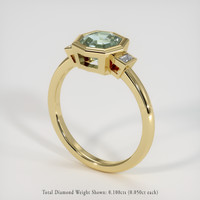 1.58 Ct. Bluish Green Sapphire Ring, 14K Yellow Gold 2