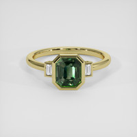 1.66 Ct. Bluish Green Sapphire Ring, 14K Yellow Gold 1