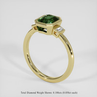1.66 Ct. Bluish Green Sapphire Ring, 14K Yellow Gold 2