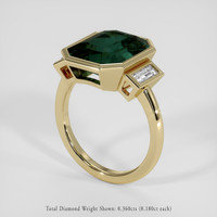 7.51 Ct. Green Sapphire Ring, 14K Yellow Gold 2