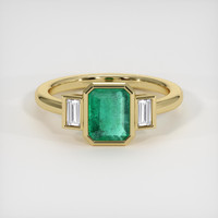 1.73 Ct. Emerald Ring, 18K Yellow Gold 1