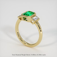 1.04 Ct. Emerald Ring, 18K Yellow Gold 2
