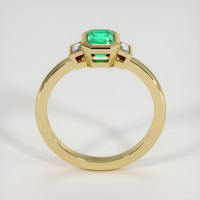 0.60 Ct. Emerald Ring, 18K Yellow Gold 3