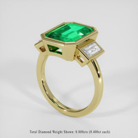 4.40 Ct. Emerald Ring, 18K Yellow Gold 2