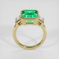 4.40 Ct. Emerald Ring, 18K Yellow Gold 3