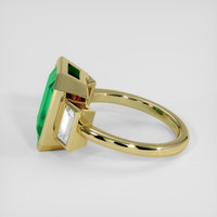 4.40 Ct. Emerald Ring, 18K Yellow Gold 4