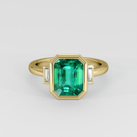 2.76 Ct. Emerald Ring, 18K Yellow Gold 1