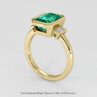 2.76 Ct. Emerald Ring, 18K Yellow Gold 2