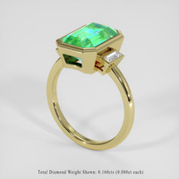 3.50 Ct. Emerald Ring, 18K Yellow Gold 2