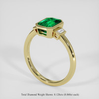 1.54 Ct. Emerald Ring, 18K Yellow Gold 2