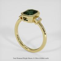 2.04 Ct. Green Sapphire Ring, 18K Yellow Gold 2