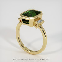 5.05 Ct. Green Sapphire Ring, 18K Yellow Gold 2